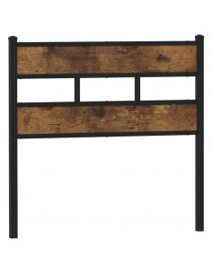 Testiera Rovere Fumo 75 cm in Ferro e Truciolato 2