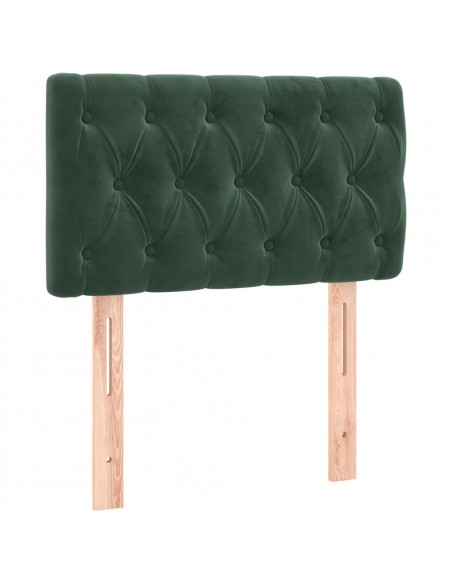 Testiera Verde scuro 80x7x78/88 cm in Velluto