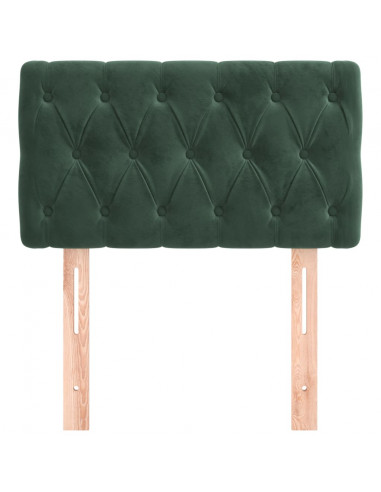 Testiera Verde scuro 80x7x78/88 cm in Velluto
