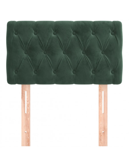 Testiera Verde scuro 80x7x78/88 cm in Velluto