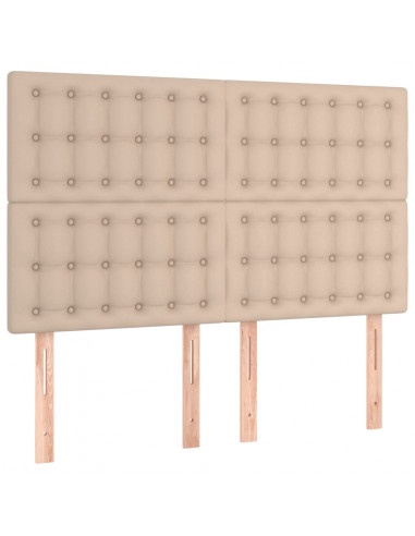 Testiere 4 pz Cappuccino 72x5x78/88 cm in Similpelle