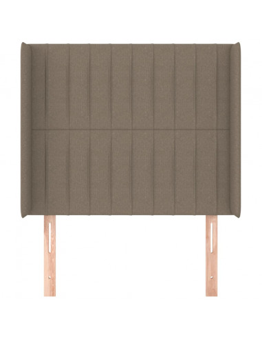 Testiera ad Orecchio Tortora 83x16x118/128 cm in Tessuto