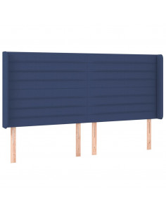 Testiera ad Orecchio Blu 163x16x118/128 cm in Tessuto 2