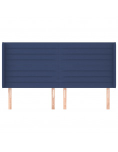 Testiera ad Orecchio Blu 163x16x118/128 cm in Tessuto 2