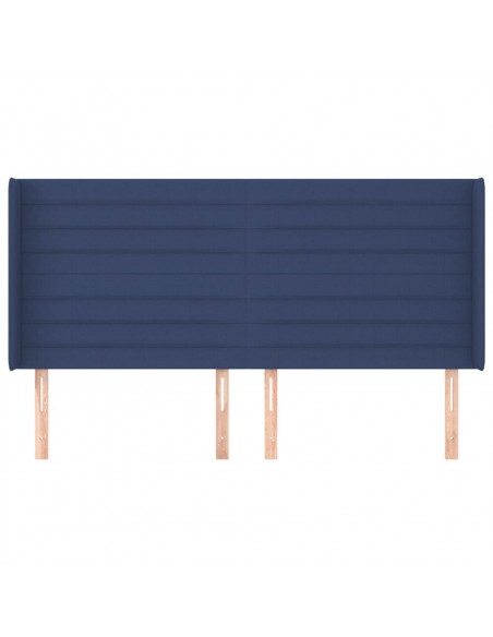Testiera ad Orecchio Blu 163x16x118/128 cm in Tessuto