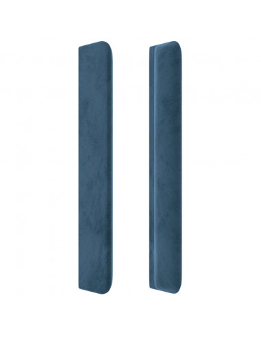 Testiera ad Orecchio Blu Scuro 163x16x118/128 cm in Velluto