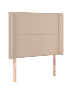 Testiera ad Orecchio Cappuccino 93x16x118/128 cm in Similpelle 2