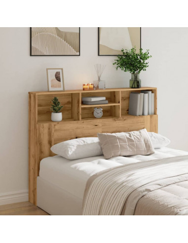 Testiera con Scomparti Rovere Artigianale 140x19x103,5 cm