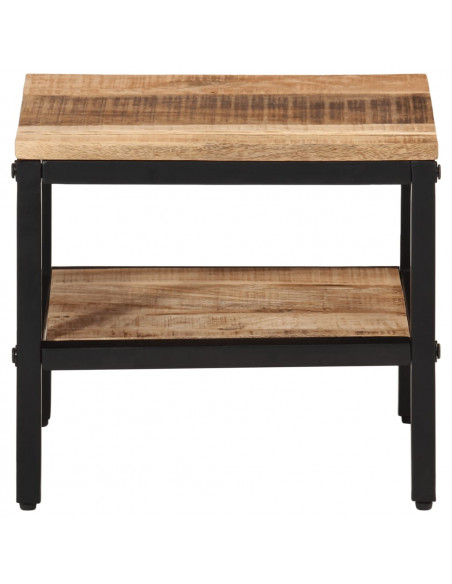 Tavolino da Salotto 35x35x30 cm Legno Massello di Mango Grezzo