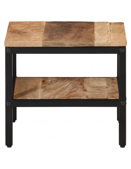 Tavolino da Salotto 35x35x30 cm Legno Massello di Mango Grezzo