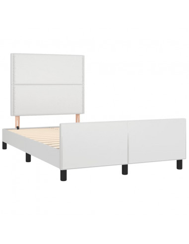 Giroletto con Testiera Bianco 120x190 cm in Similpelle