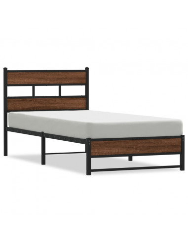 Giroletto senza Materasso in Metallo Rovere Marrone 107x203 cm