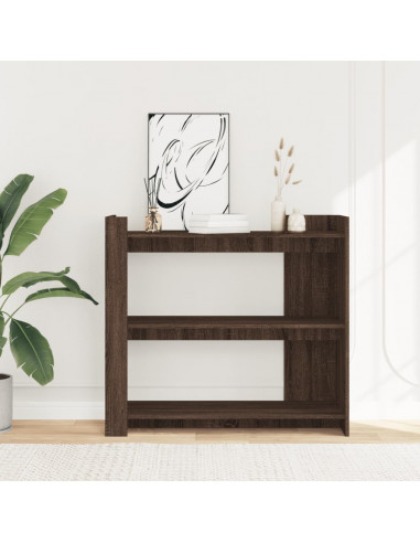 Tavolino Consolle Rovere Marrone 100x35x90 cm Legno Multistrato