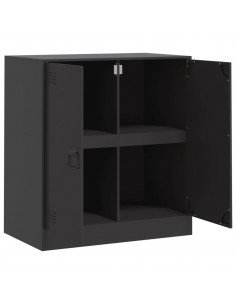 Credenza Nera 67x39x73 cm in Acciaio 2