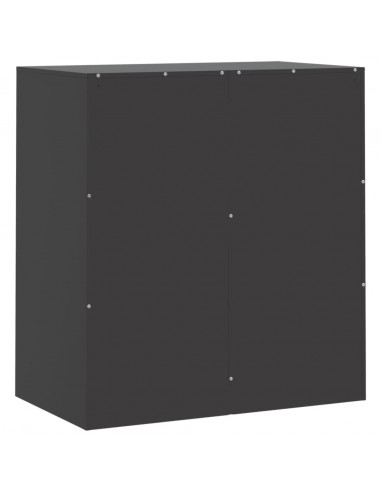 Credenza Nera 67x39x73 cm in Acciaio