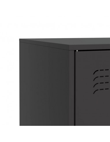 Credenza Nera 67x39x73 cm in Acciaio