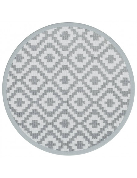 Tappeto da Esterno Grigio Ø160 cm in PP