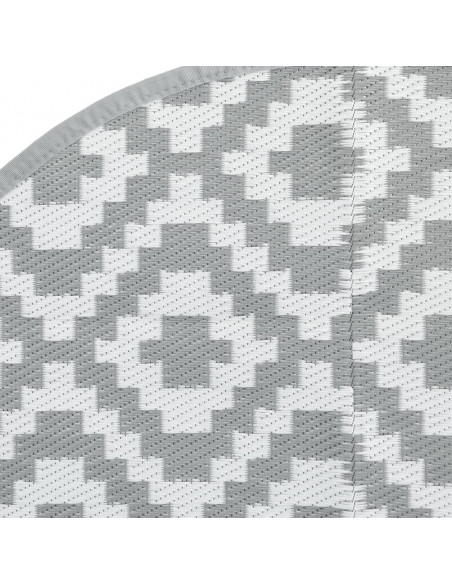 Tappeto da Esterno Grigio Ø160 cm in PP