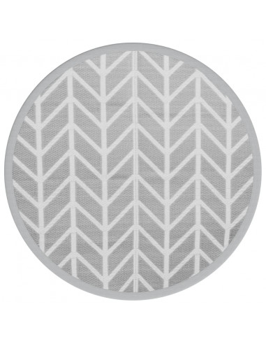 Tappeto da Esterno Grigio Ø160 cm in PP