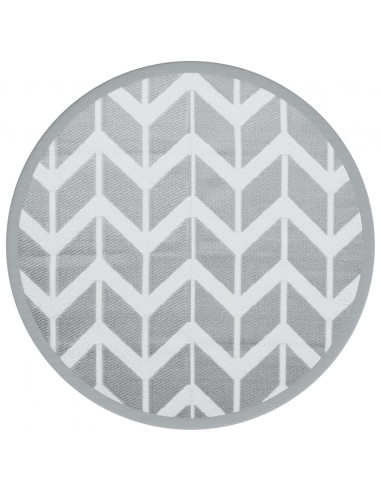 Tappeto da Esterno Grigio Ø160 cm in PP