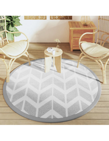 Tappeto da Esterno Grigio Ø160 cm in PP
