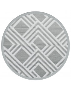 Tappeto da Esterno Grigio Ø160 cm in PP 2