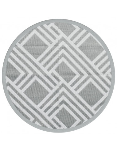 Tappeto da Esterno Grigio Ø160 cm in PP
