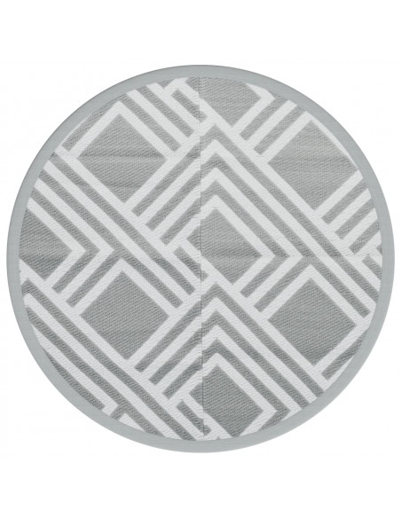 Tappeto da Esterno Grigio Ø160 cm in PP