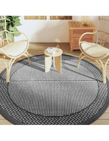 Tappeto da Esterno Grigio Ø200 cm in PP