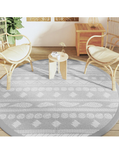 Tappeto da Esterno Grigio Ø200 cm in PP