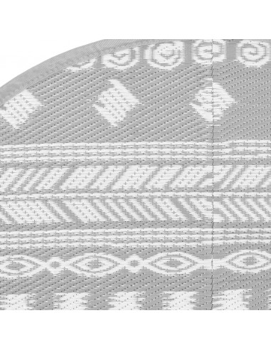 Tappeto da Esterno Grigio Ø200 cm in PP