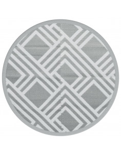 Tappeto da Esterno Grigio Ø200 cm in PP 2