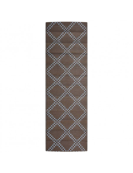 Tappeto da Esterno Marrone 80x250 cm in PP
