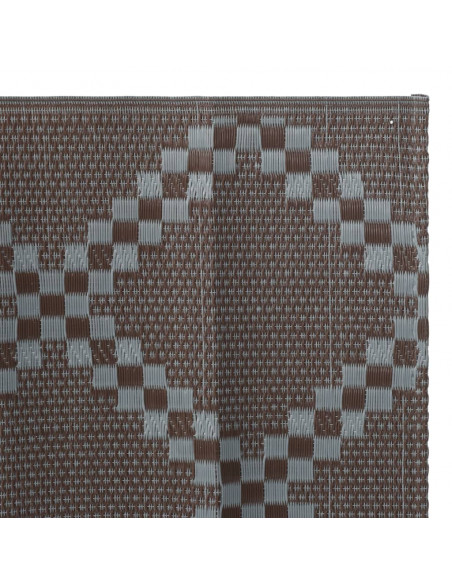 Tappeto da Esterno Marrone 80x250 cm in PP