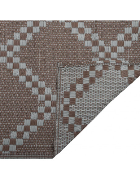 Tappeto da Esterno Marrone 80x250 cm in PP