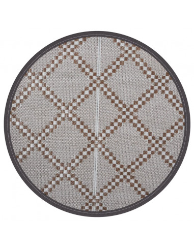Tappeto da Esterno Marrone Ø160 cm in PP