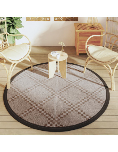 Tappeto da Esterno Marrone Ø160 cm in PP