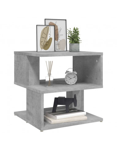 Tavolino Grigio Cemento 40x40x40 cm in Legno Multistrato