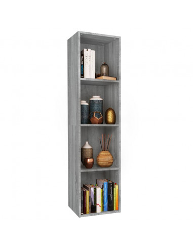 Libreria/Mobile TV Grigio Sonoma 36x30x143 cm Legno Multistrato