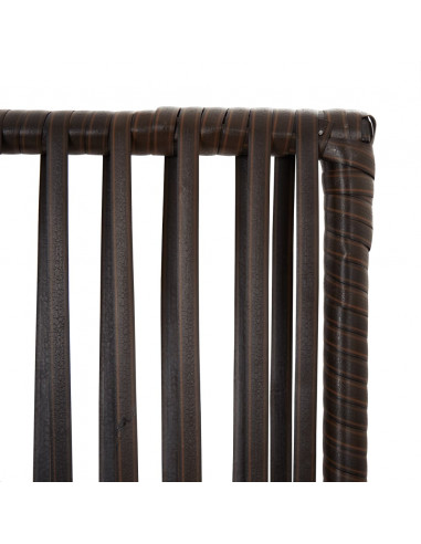 Divisorio per Ambienti a 4 Pannelli Marrone in Polyrattan