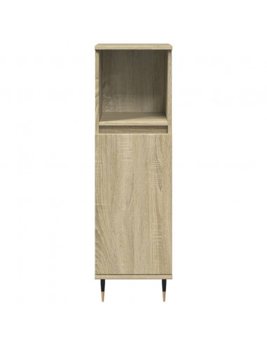Set Mobili da Bagno 3 pz Rovere Sonoma in Legno Multistrato