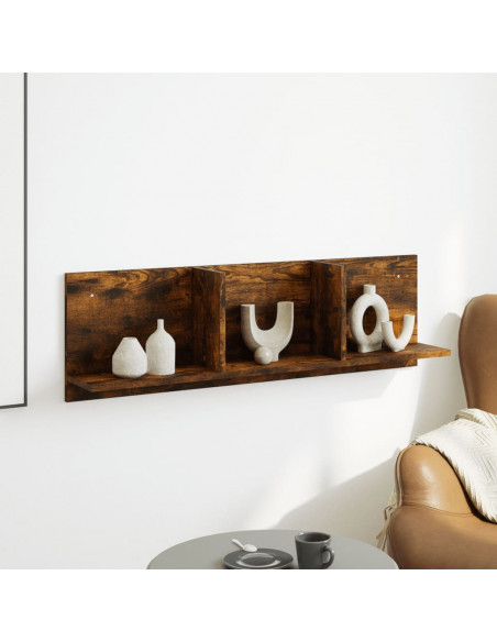 Mobile a Parete 100x16,5x30 cm Rovere Fumo in Truciolato