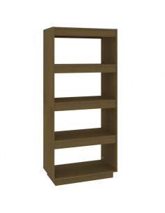 Libreria/Divisorio Miele 60x35x135 cm in Legno Massello di Pino 2