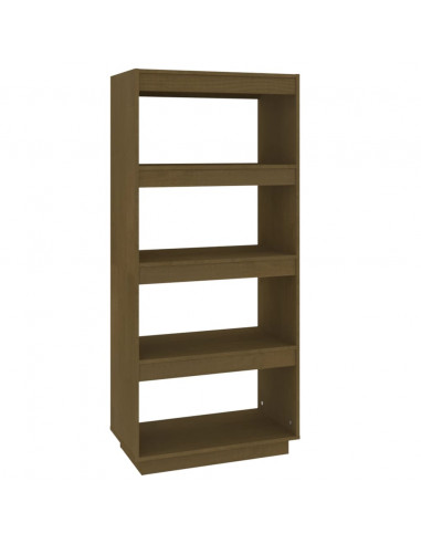 Libreria/Divisorio Miele 60x35x135 cm in Legno Massello di Pino