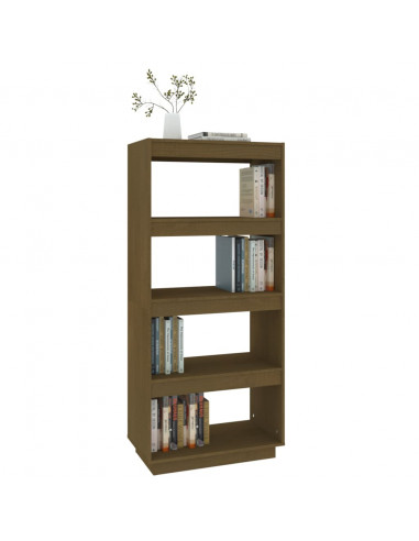 Libreria/Divisorio Miele 60x35x135 cm in Legno Massello di Pino