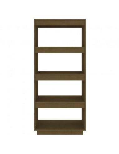 Libreria/Divisorio Miele 60x35x135 cm in Legno Massello di Pino