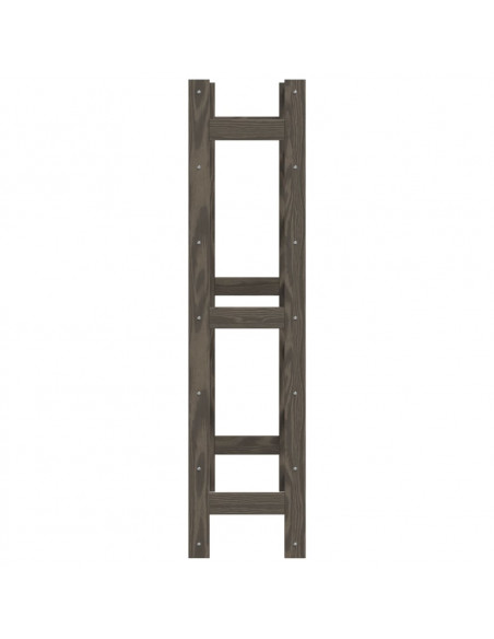 Portabottiglie per 42 Bottiglie Grigio Legno Massello di Pino