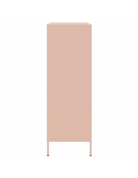 Credenza Rosa 68x39x113 cm in Acciaio