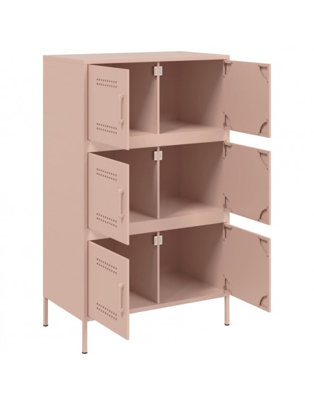 Credenza Rosa 68x39x113 cm in Acciaio