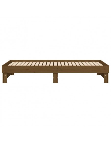 Dormeuse Estraibile Miele 2x(80x200) cm Legno Massello di Pino